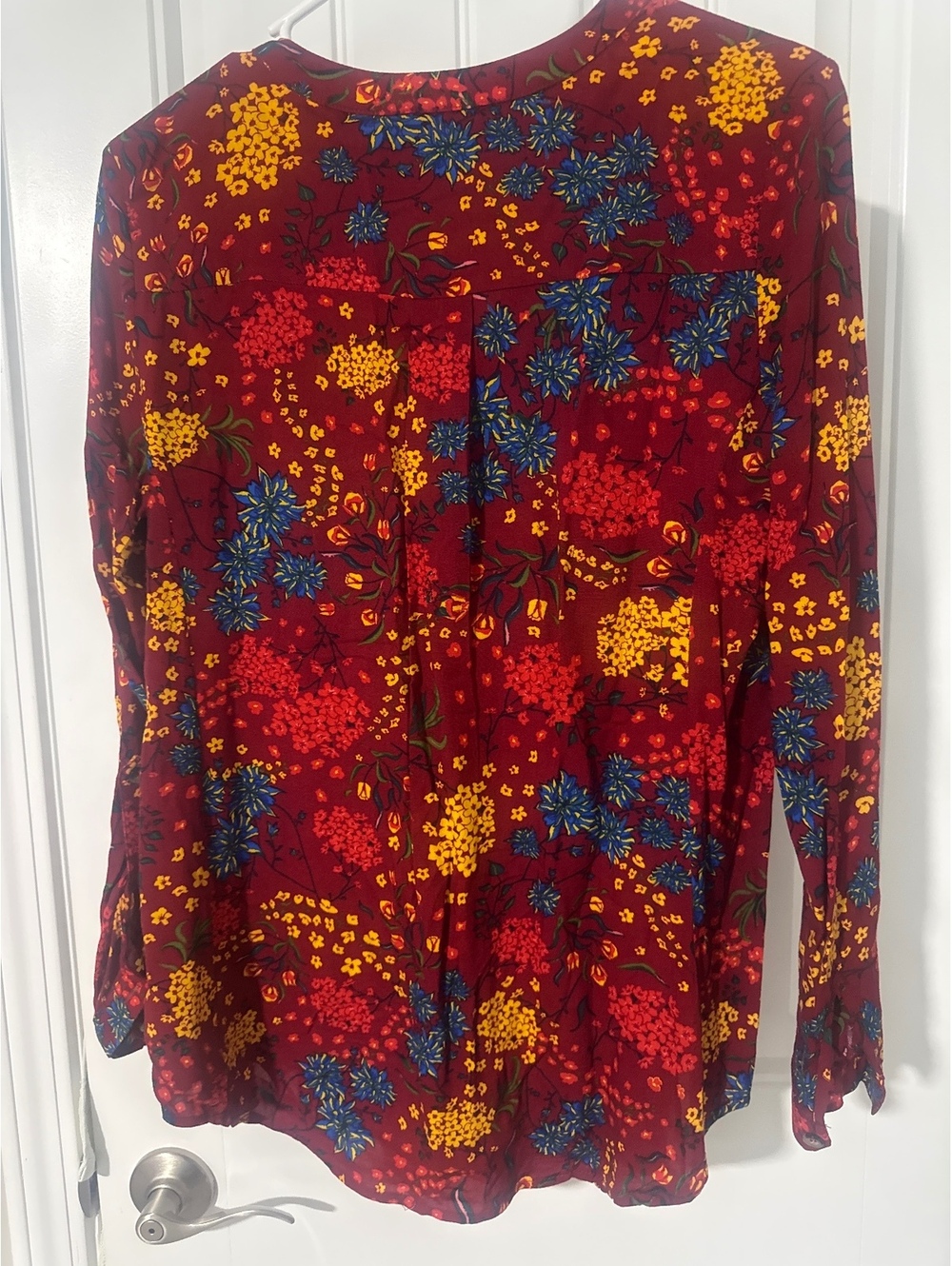 Maeve Floral Button-Up Long Sleeve Blouse Size Small - Picture 4 of 4